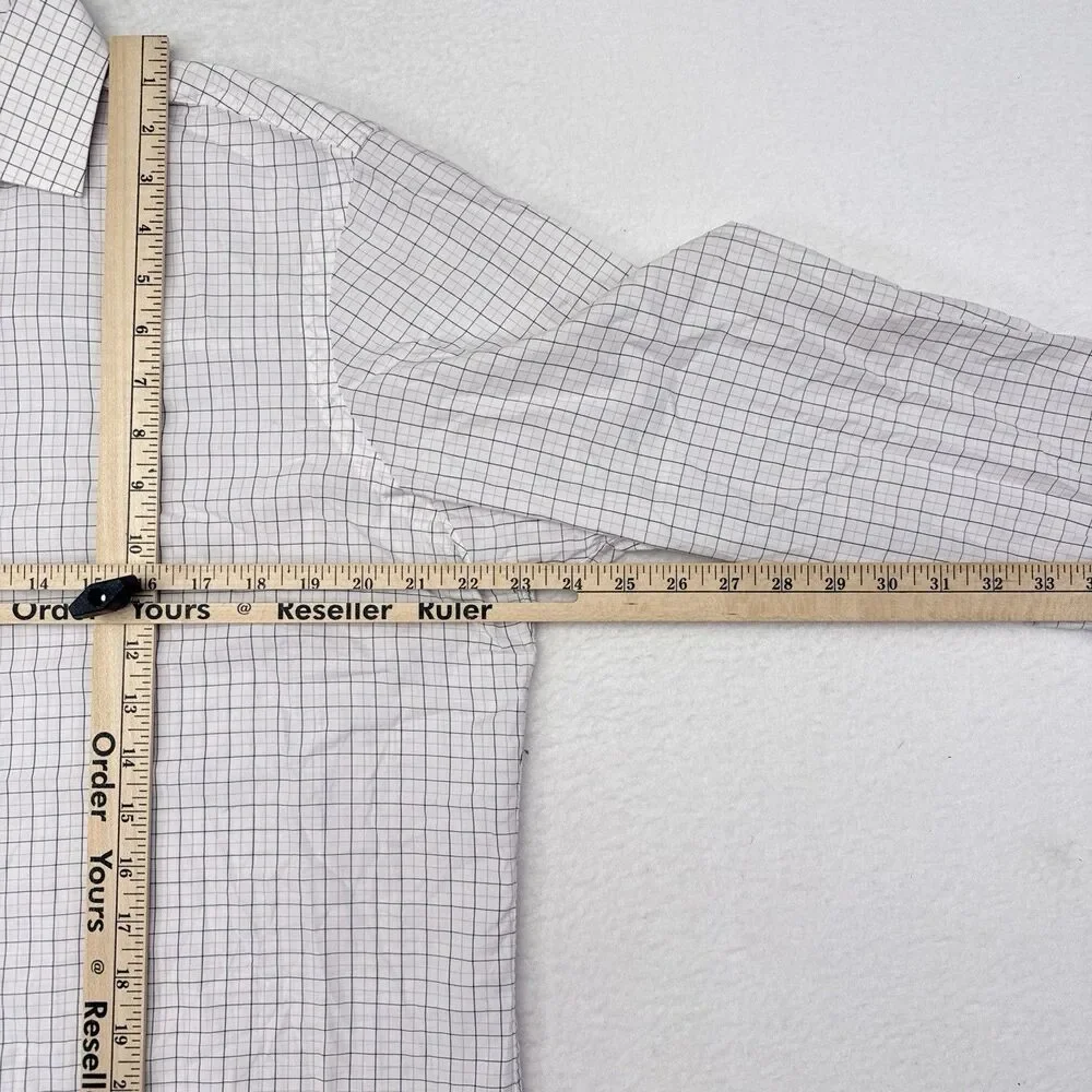 Polo Ralph Lauren Dress Shirt Men’s Size 16 / 33 White Pink Checks Career Office - Picture 7 of 8